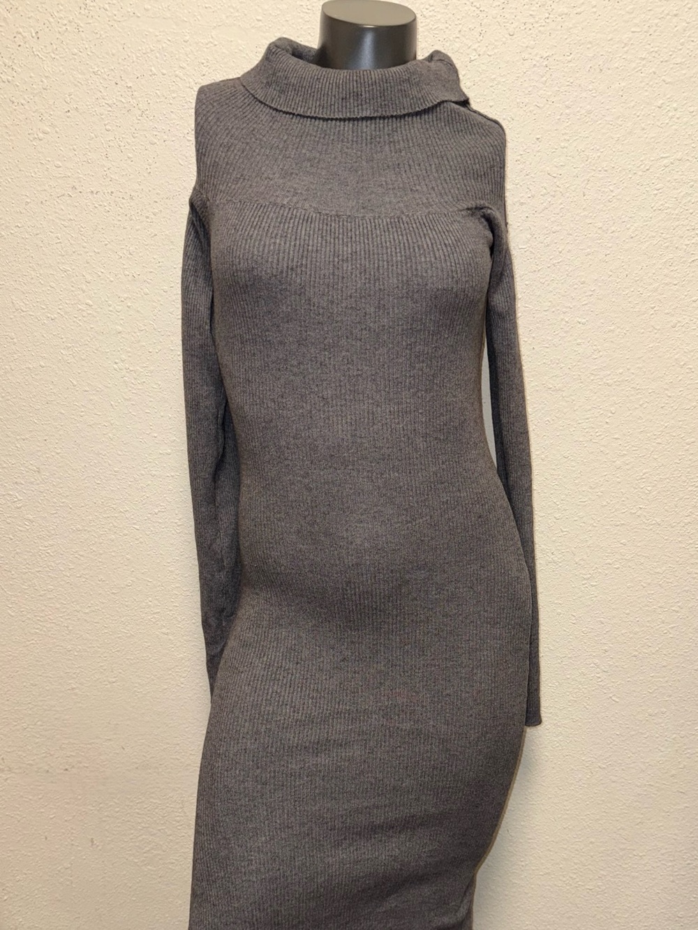 Princess Polly Charcoal Gray Long Sleeve Turtleneck Dress